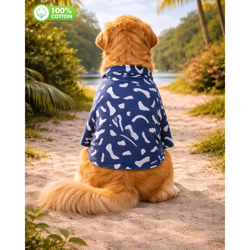 15 Furries Abstract Cotton Shirts for Dogs (Navy Blue) - Image 3