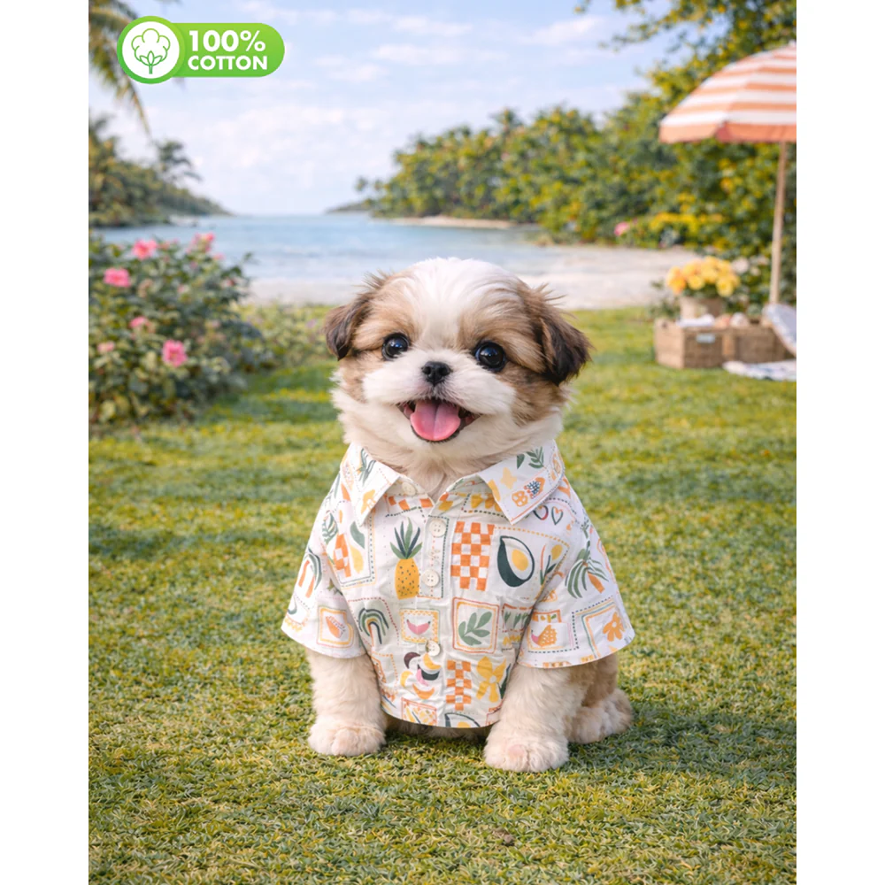 15 Furries Fruits Tropical Printed Cotton Shirts for Dogs - Image 3