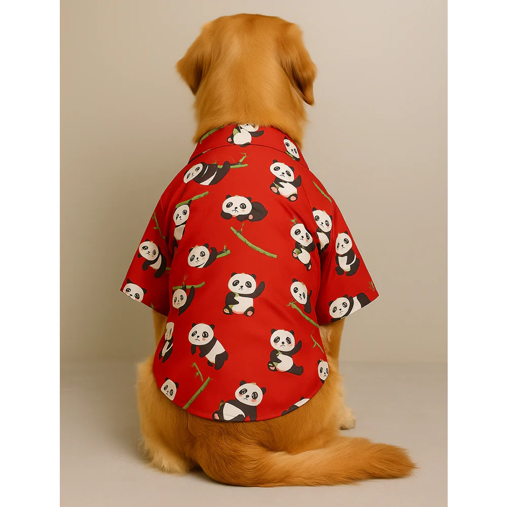 15 Furries Panda Shirt for Dogs (Red) - Image 2