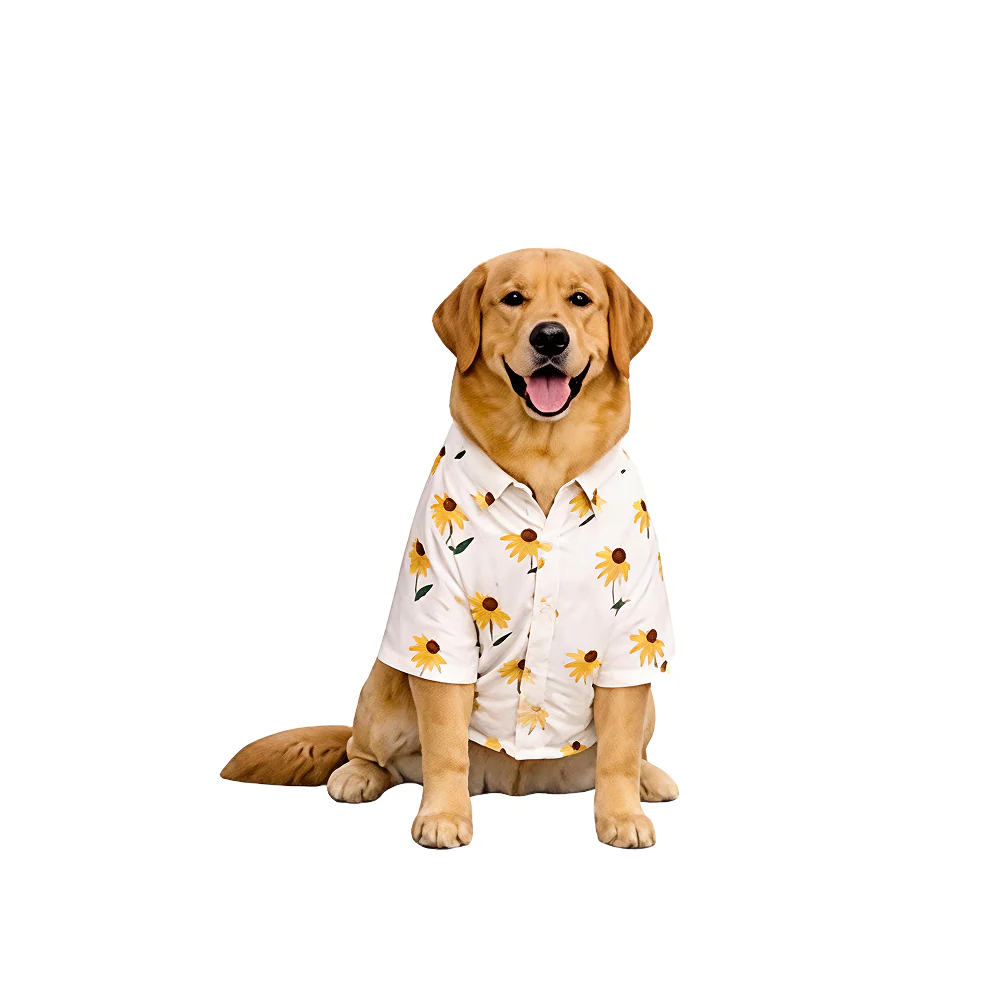 15 Furries Sunflower Printed Cotton Shirts for Dogs (Yellow) - Image 5