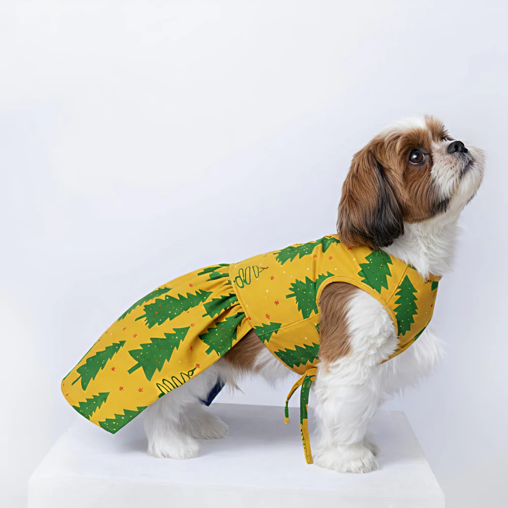 15 Furries Pine Tree Mendous Dress for Dogs (Mustard) - Image 3