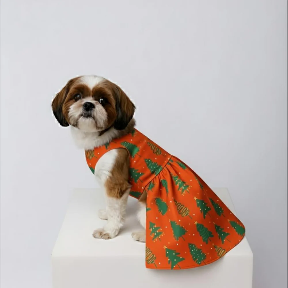 15 Furries Pine Tree Mendous Dress for Dogs (Red) - Image 3