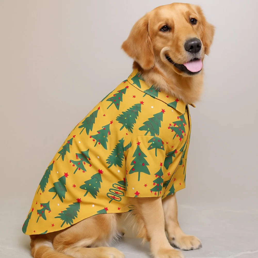 15 Furries Pine Tree Mendous Joy Shirt for Dogs (Mustard) - Image 3