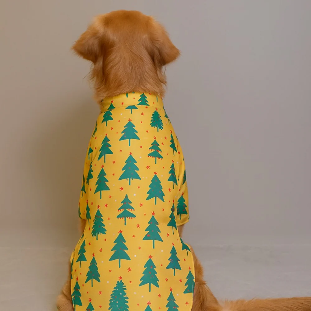 15 Furries Pine Tree Mendous Joy Shirt for Dogs (Mustard) - Image 4