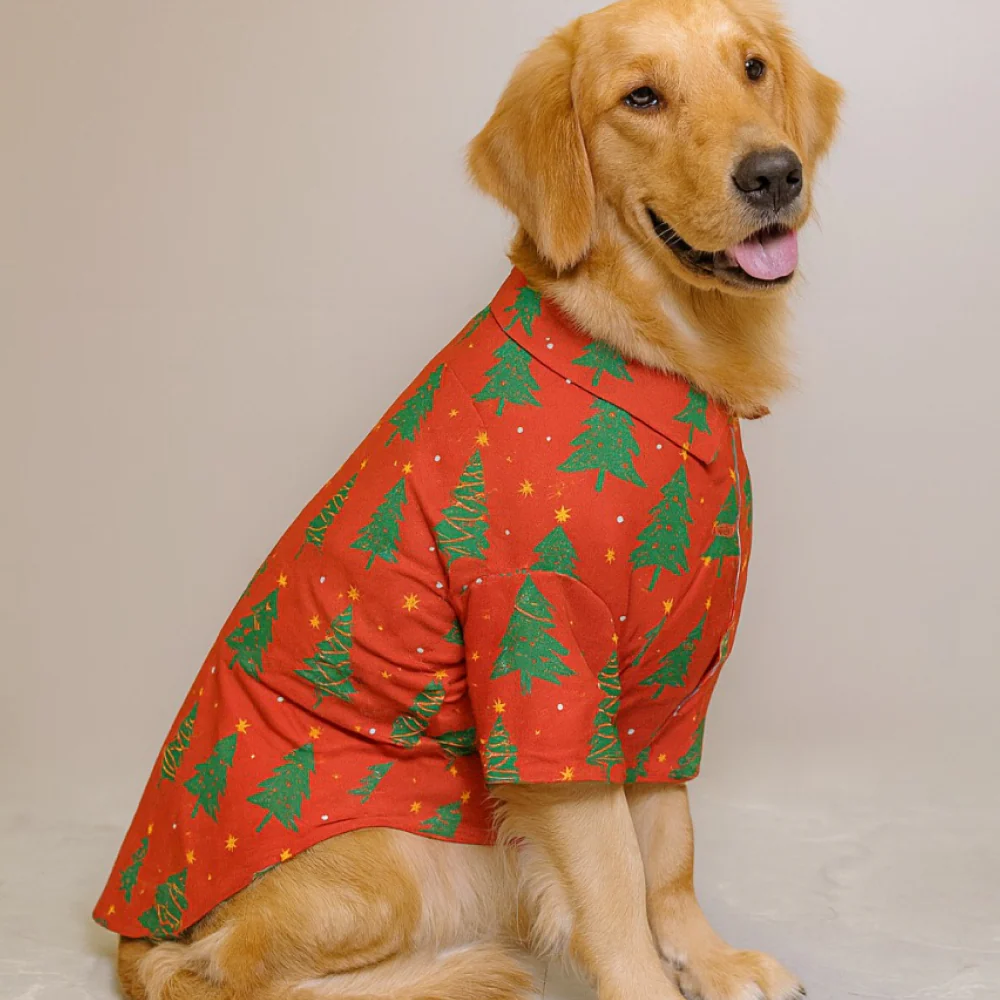15 Furries Pine Tree Mendous Joy Shirt for Dogs (Red) - Image 4