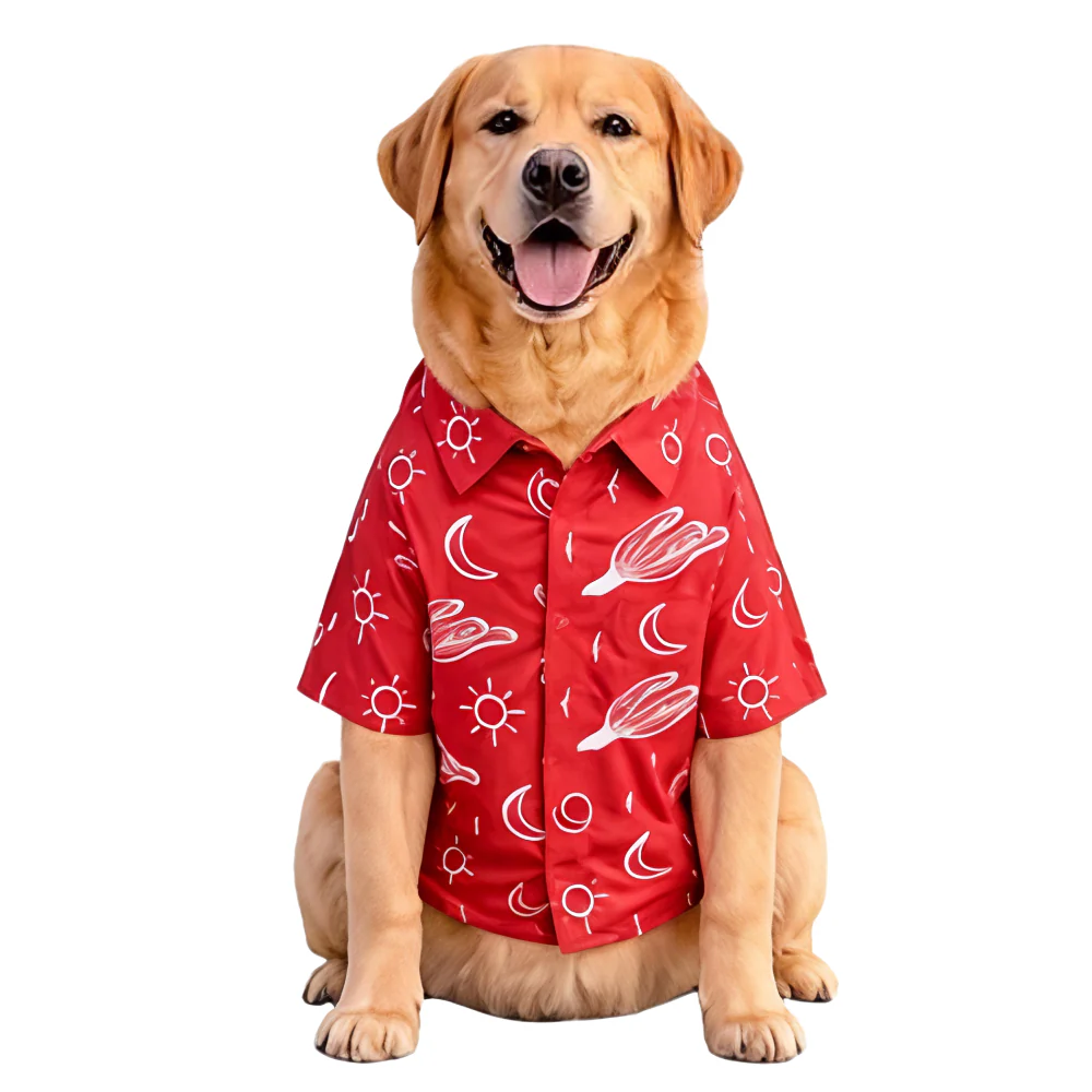 15 Furries Universe Printed Cotton Shirts for Dogs (Red) - Image 3