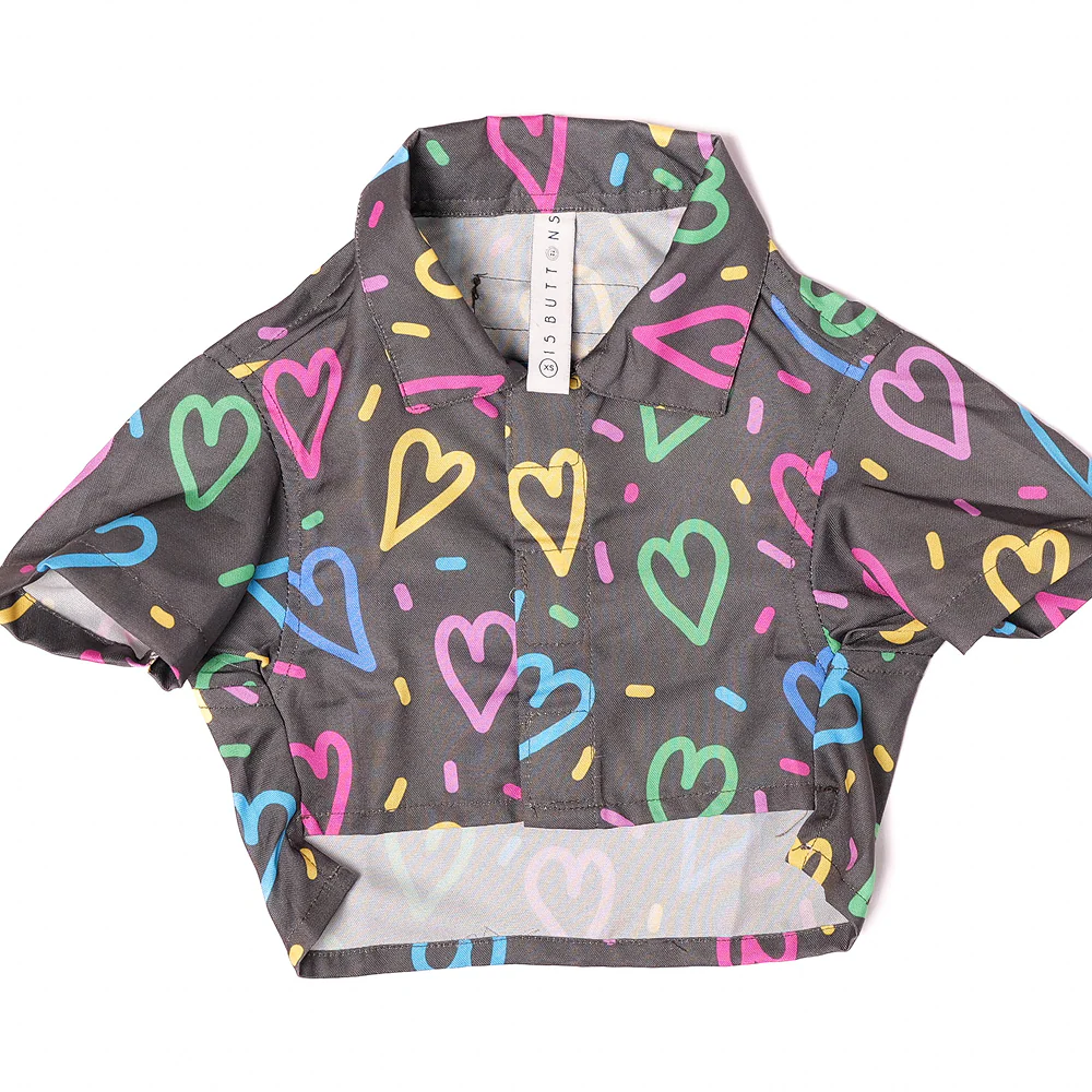 15 Furries Heart Buzz Shirt for Cats (Black) - Image 3