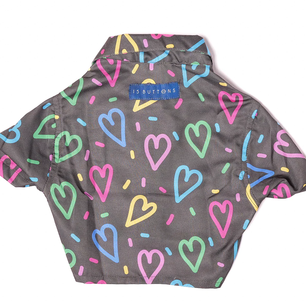 15 Furries Heart Buzz Shirt for Cats (Black) - Image 6