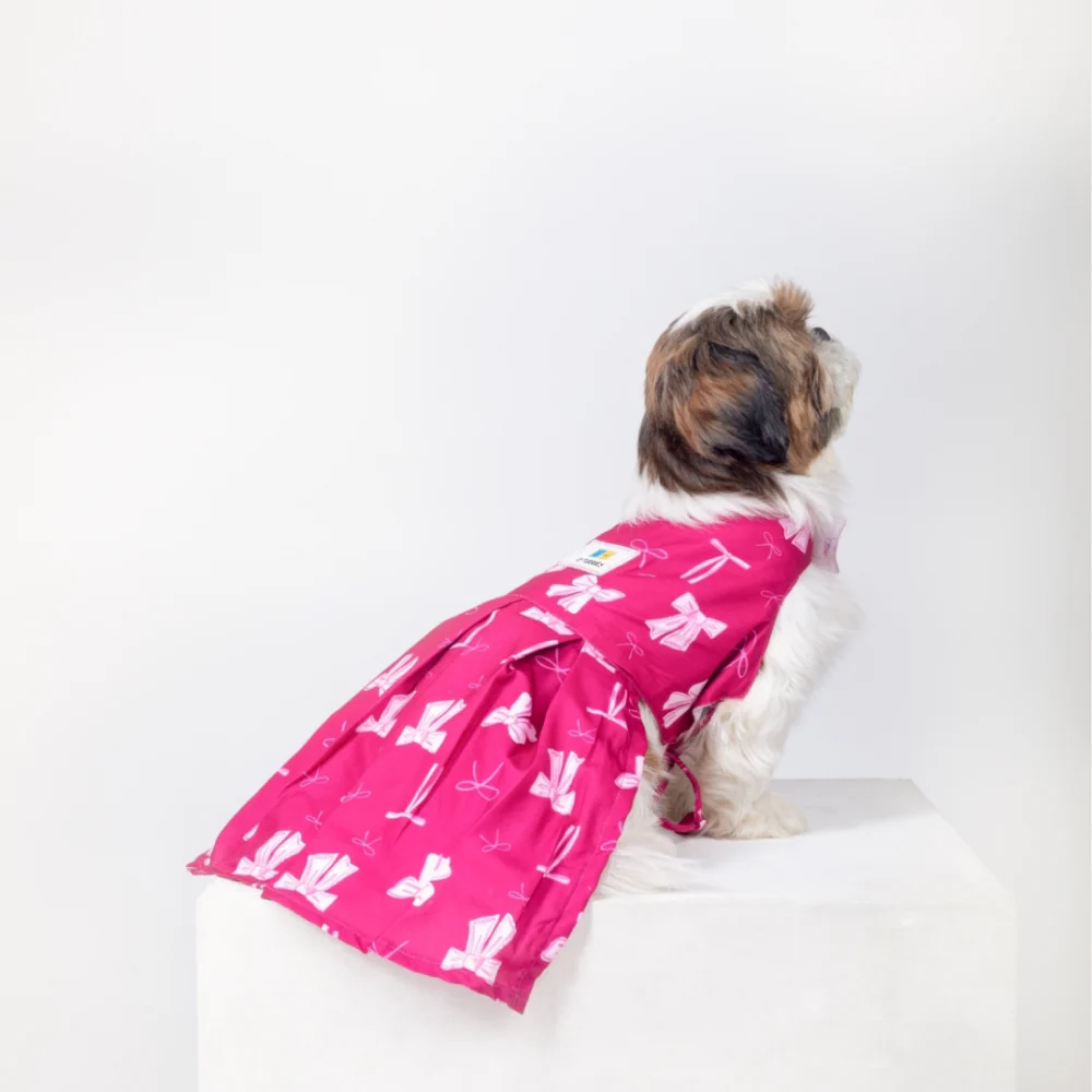 15 Furries Hot Pink Bow Dress for Dogs - Image 2
