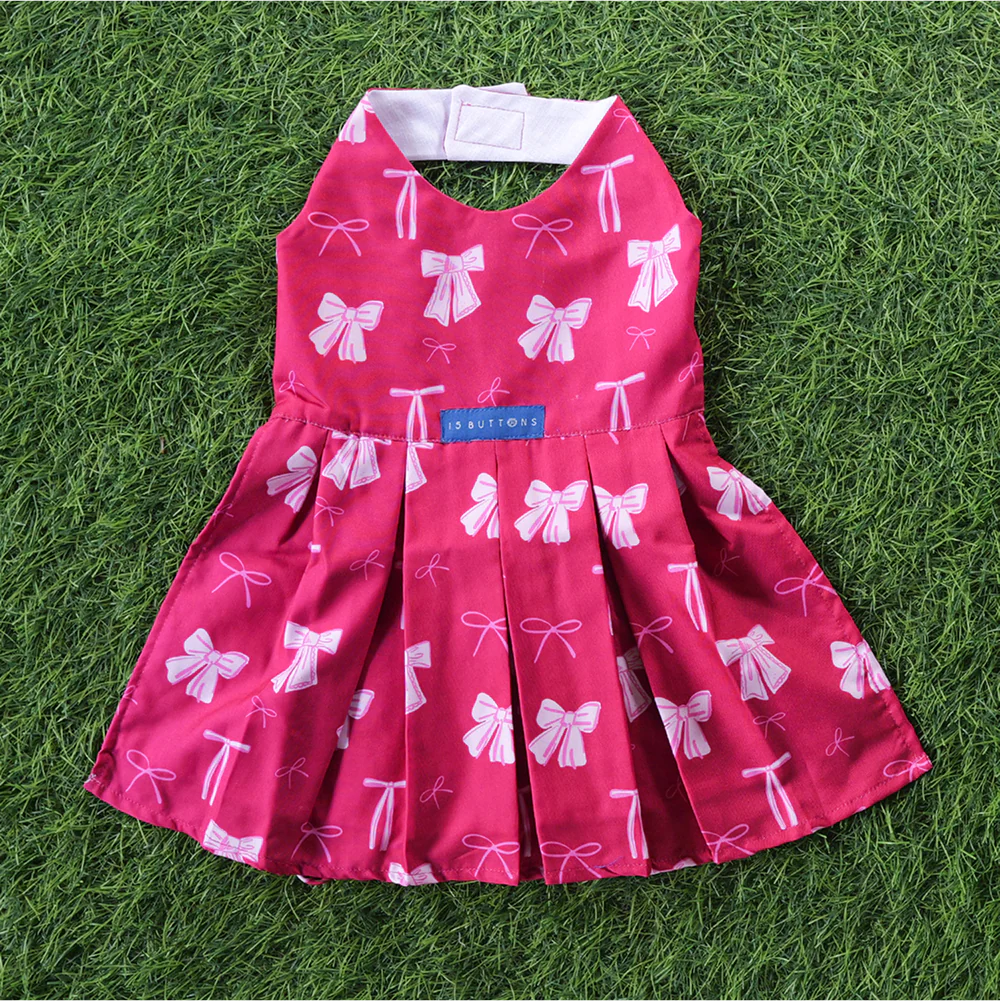 15 Furries Hot Pink Bow Dress for Dogs - Image 3