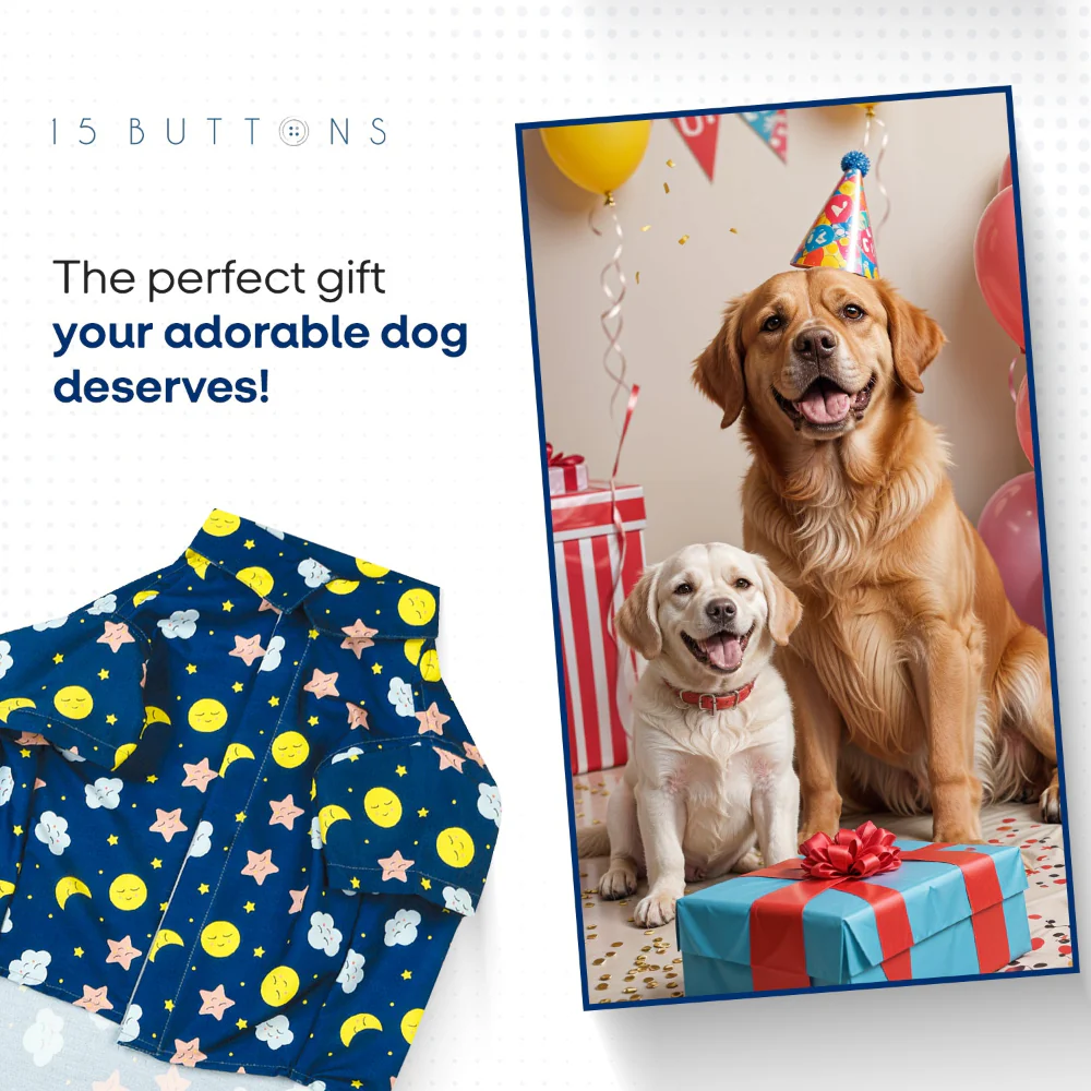 15buttons Moon & Stars Shirt for Dogs - Image 6