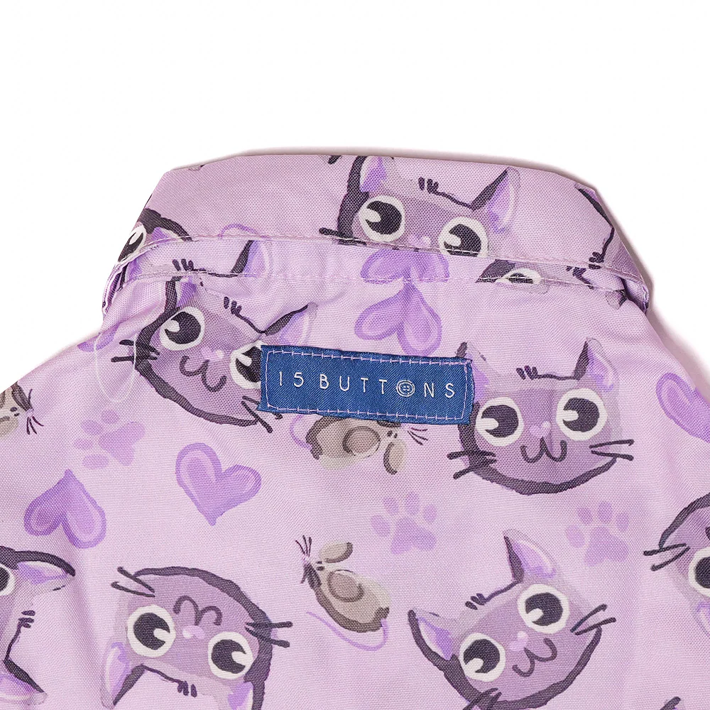 15 Furries Purple Meow Shirt for Cats (Purple) - Image 10