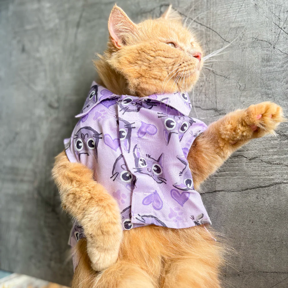 15 Furries Purple Meow Shirt for Cats (Purple) - Image 11