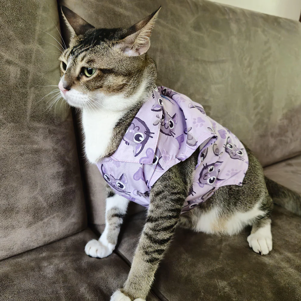15 Furries Purple Meow Shirt for Cats (Purple) - Image 5