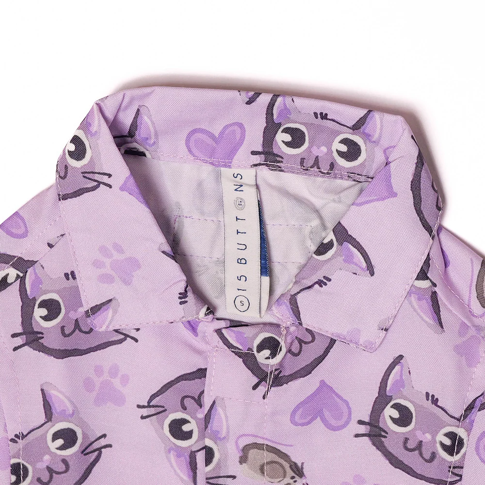 15 Furries Purple Meow Shirt for Cats (Purple) - Image 6