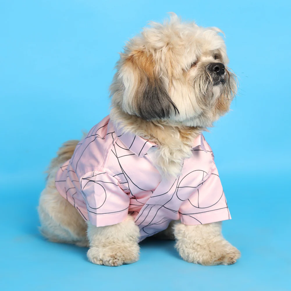 15buttons Satin Shirt for Dogs (Pink) - Image 3