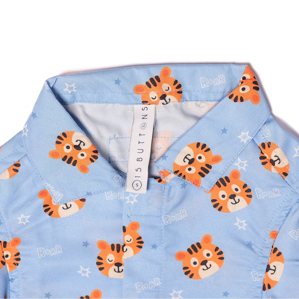 15 Furries Tiger Shirt for Cats (Orange and Blue) - Image 10