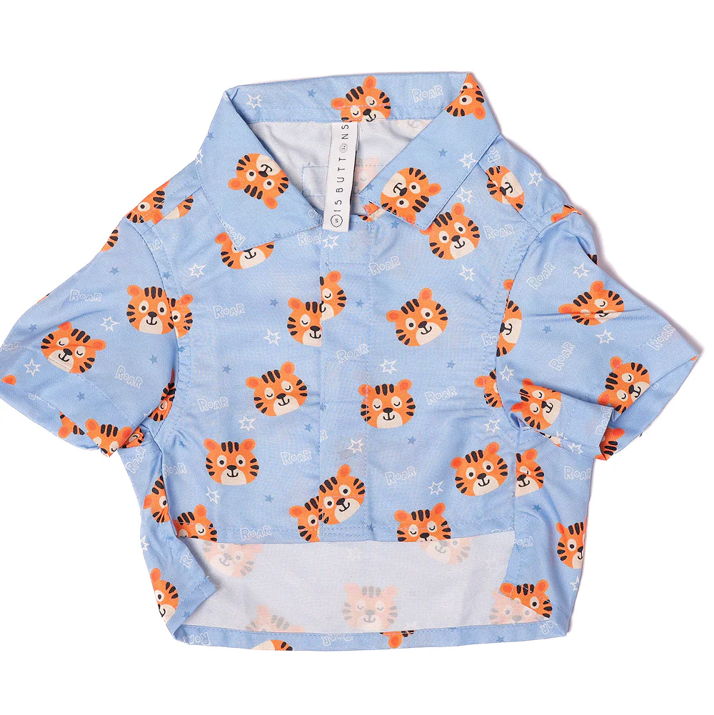 15 Furries Tiger Shirt for Cats (Orange and Blue) - Image 2