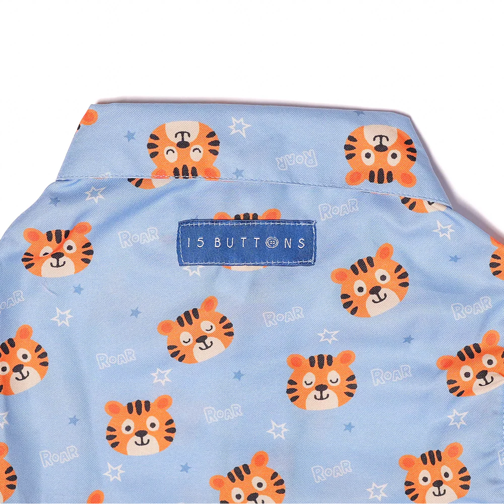 15 Furries Tiger Shirt for Cats (Orange and Blue) - Image 4