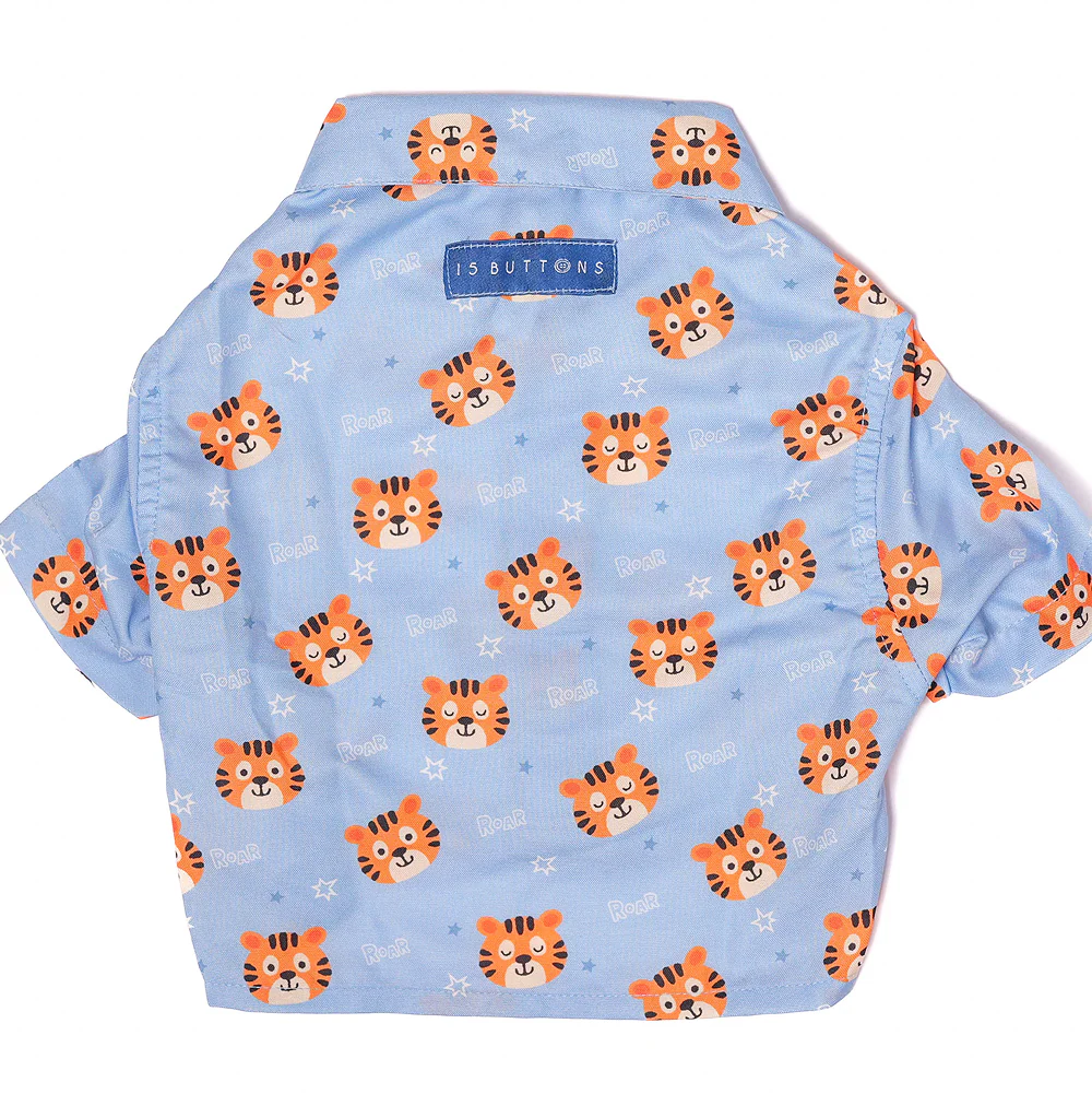 15 Furries Tiger Shirt for Cats (Orange and Blue) - Image 8