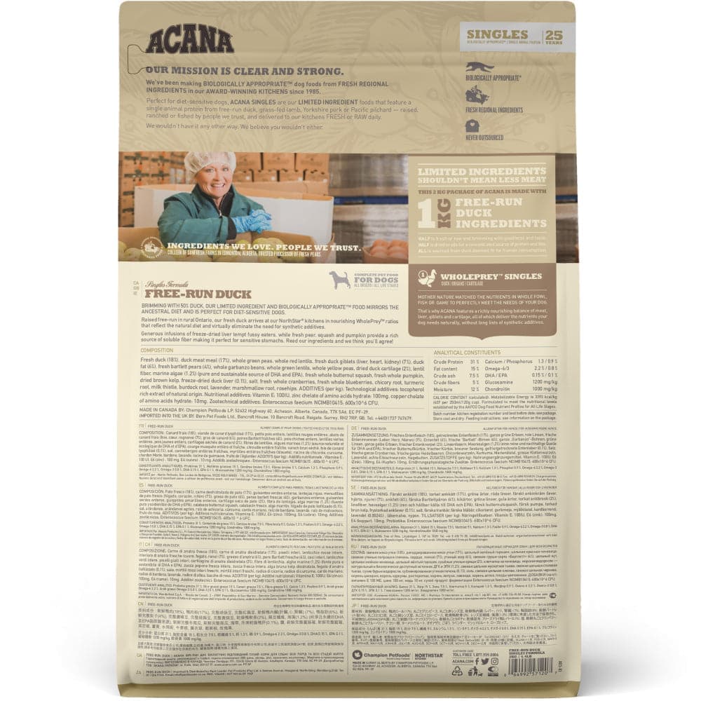 Acana Free Run Duck Dog Dry Food (All Breeds) - Image 3