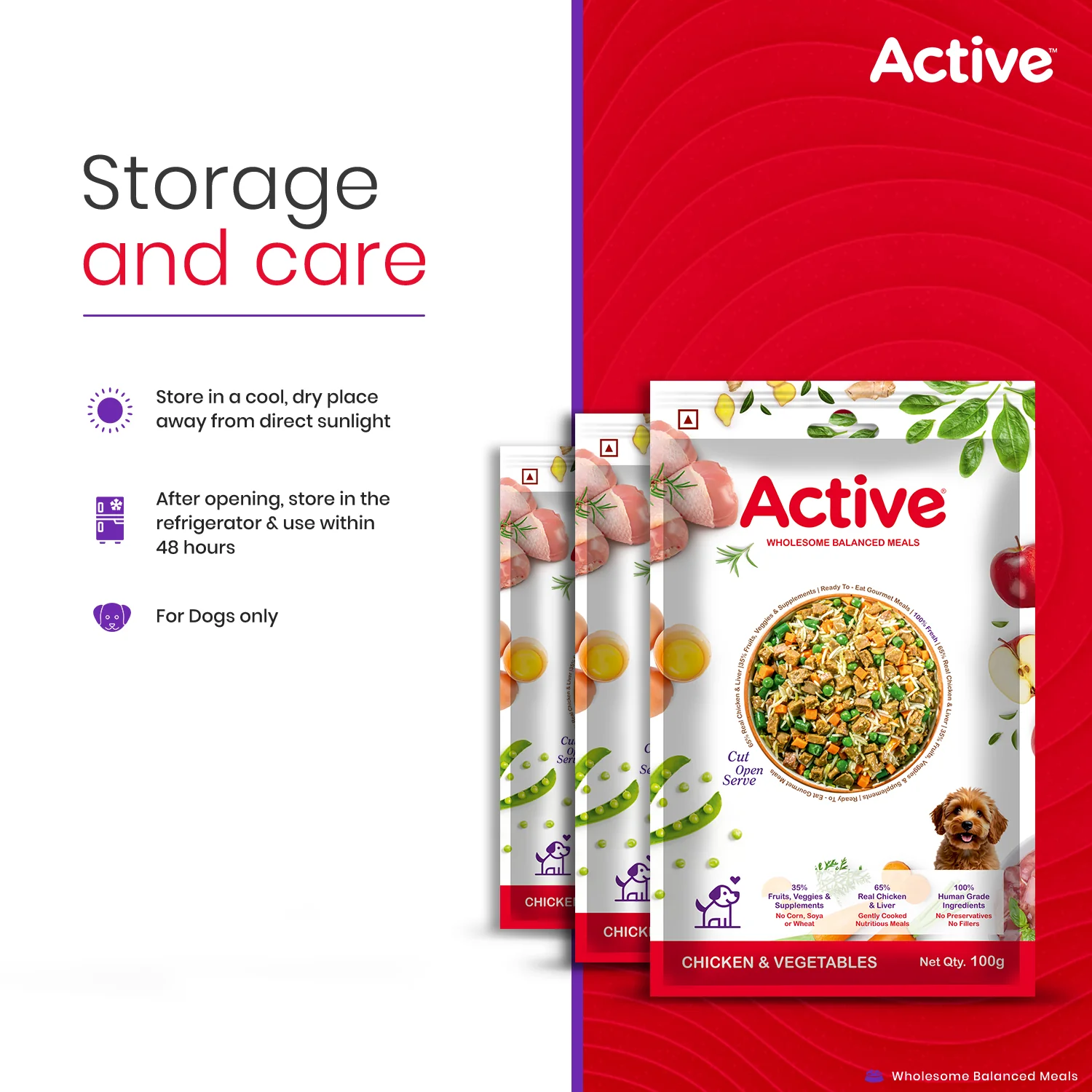 Active Chicken and Vegetable Biryani Fresh Food for Dogs (Buy 1 Get 1) - Image 10