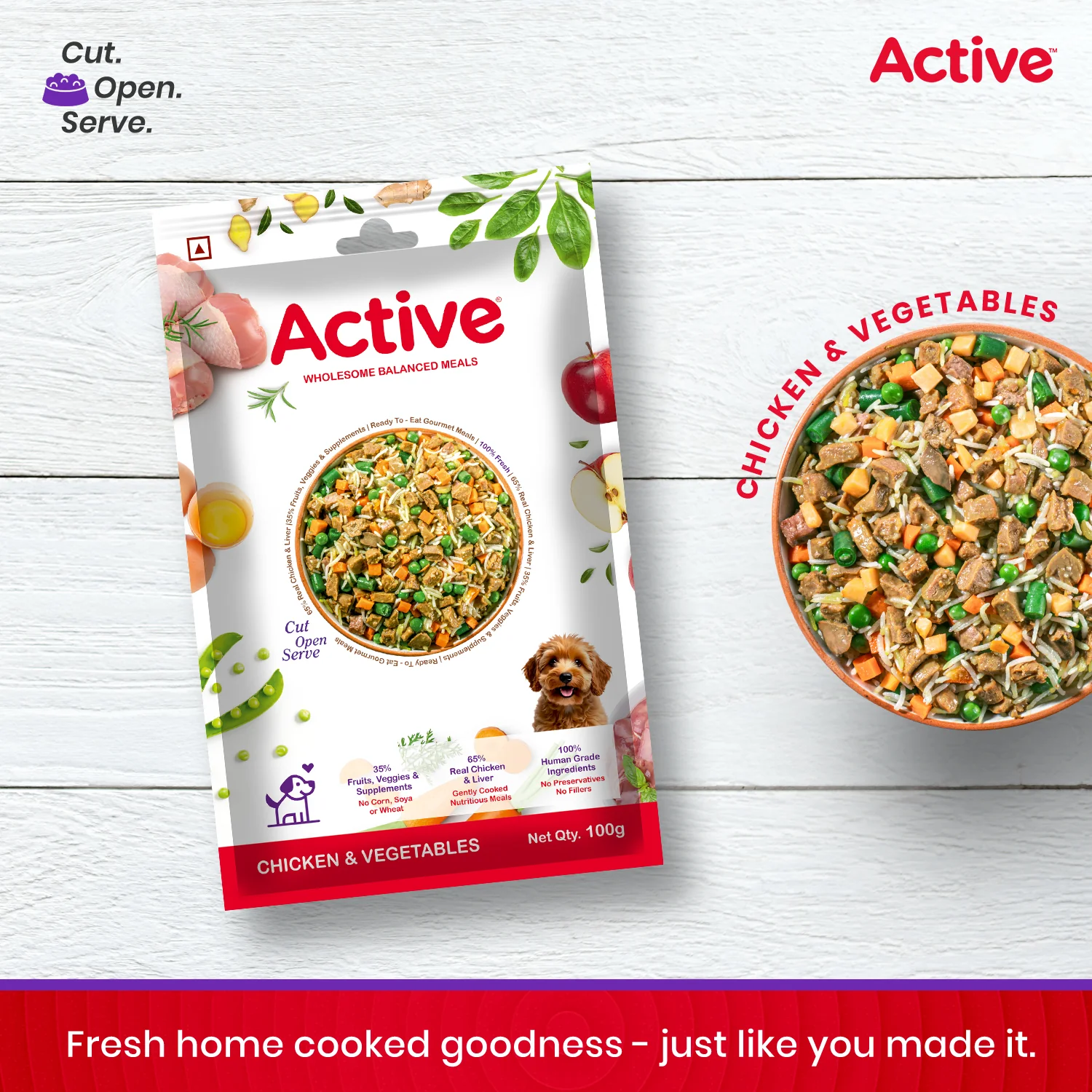 Active Chicken and Vegetable Biryani Fresh Food for Dogs (Buy 1 Get 1) - Image 5