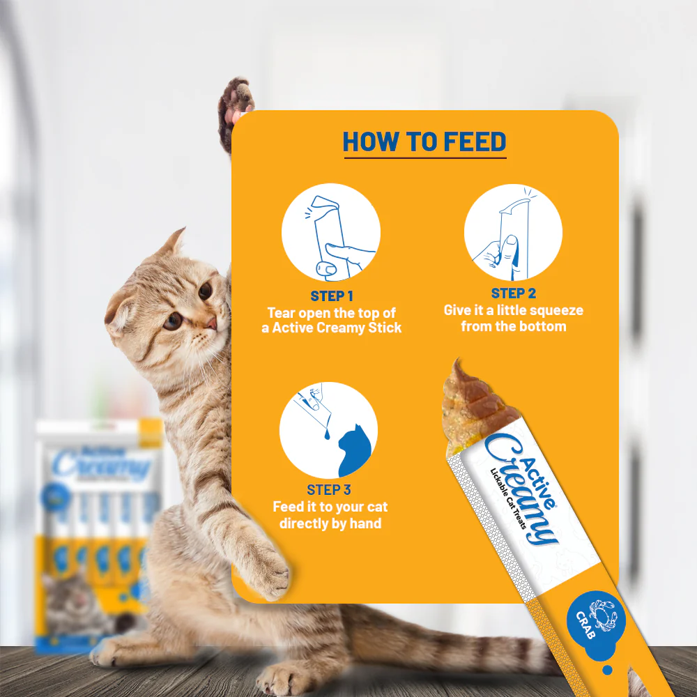 Active Lickable Crab Creamy Cat Treats (Buy 1 Get 1) - Image 3