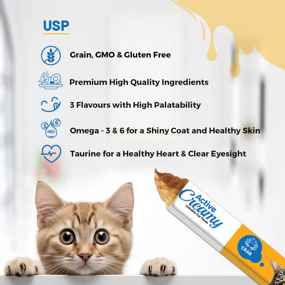 Active Lickable Crab Creamy Cat Treats (Buy 1 Get 1) - Image 7