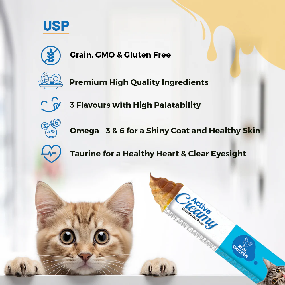 Active Lickable Real Chicken Creamy Cat Treats (Buy 1 Get 1) - Image 4