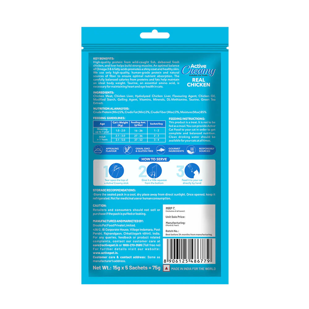 Active Lickable Real Chicken Creamy Cat Treats (Buy 1 Get 1) - Image 7