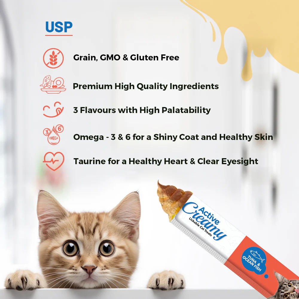 Active Lickable Tuna & Ocean Fish Creamy Cat Treats (Buy 1 Get 1) - Image 5