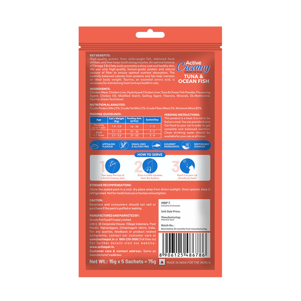 Active Lickable Tuna & Ocean Fish Creamy Cat Treats (Buy 1 Get 1) - Image 7