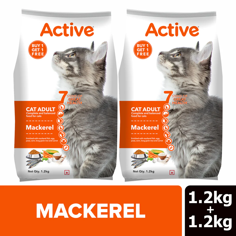Active Mackerel Adult Cat Dry Food (Buy 1 Get 1) - Image 8