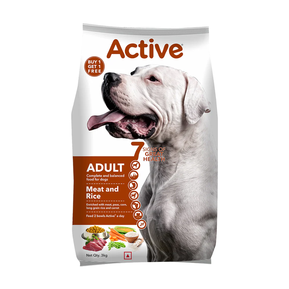Active Meat and Rice Adult Dog Dry Food (Buy 1 Get 1) - Image 3