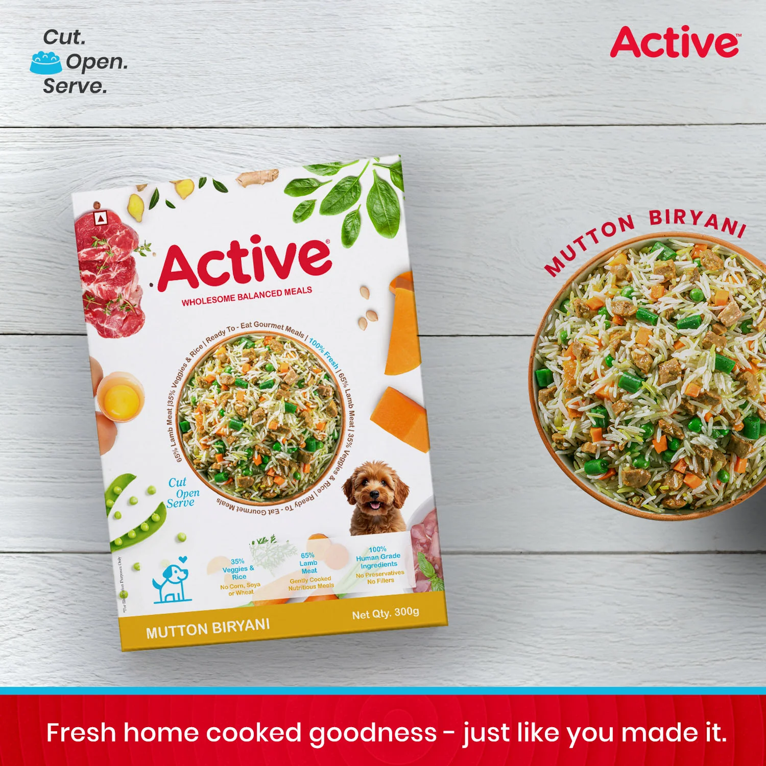 Active Mutton Biryani Fresh Food for Dogs (Buy 1 Get 1) - Image 3