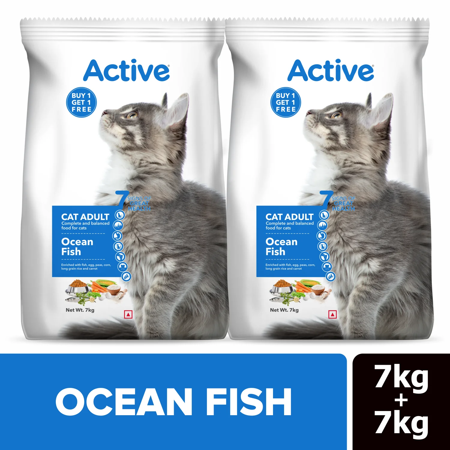 Active Ocean Fish Adult Cat Dry Food (Buy 1 Get 1) - Image 3