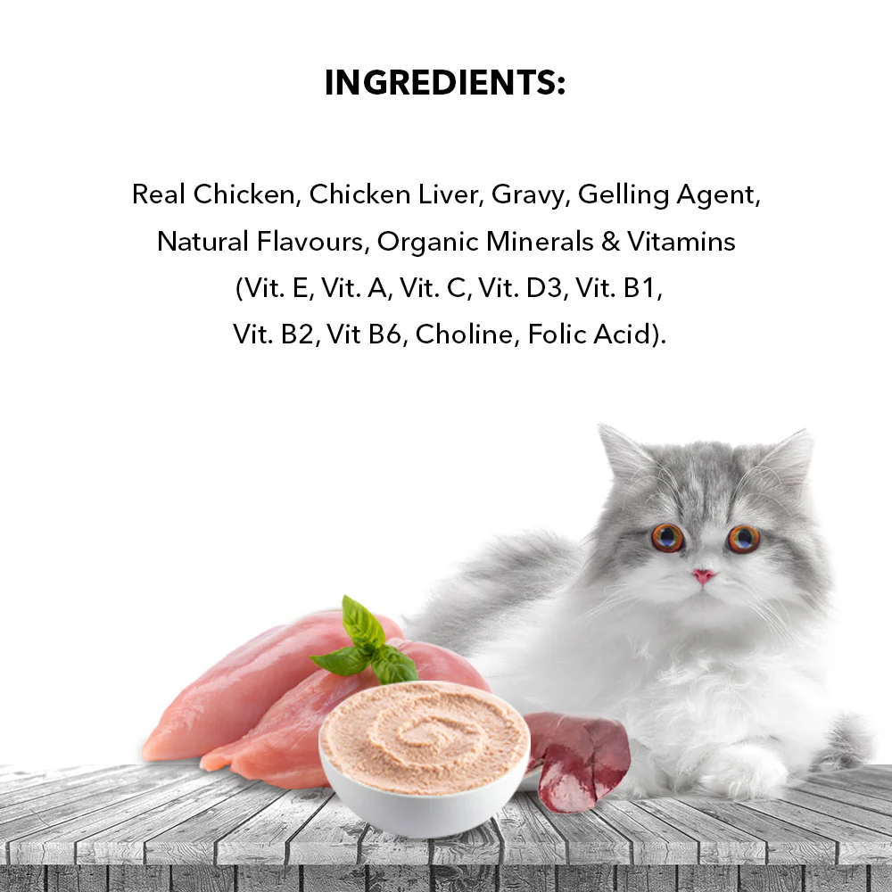 Active Real Chicken & Chicken Liver in Gravy Adult Cat Wet Food (Buy 1 Get 1) - Image 6