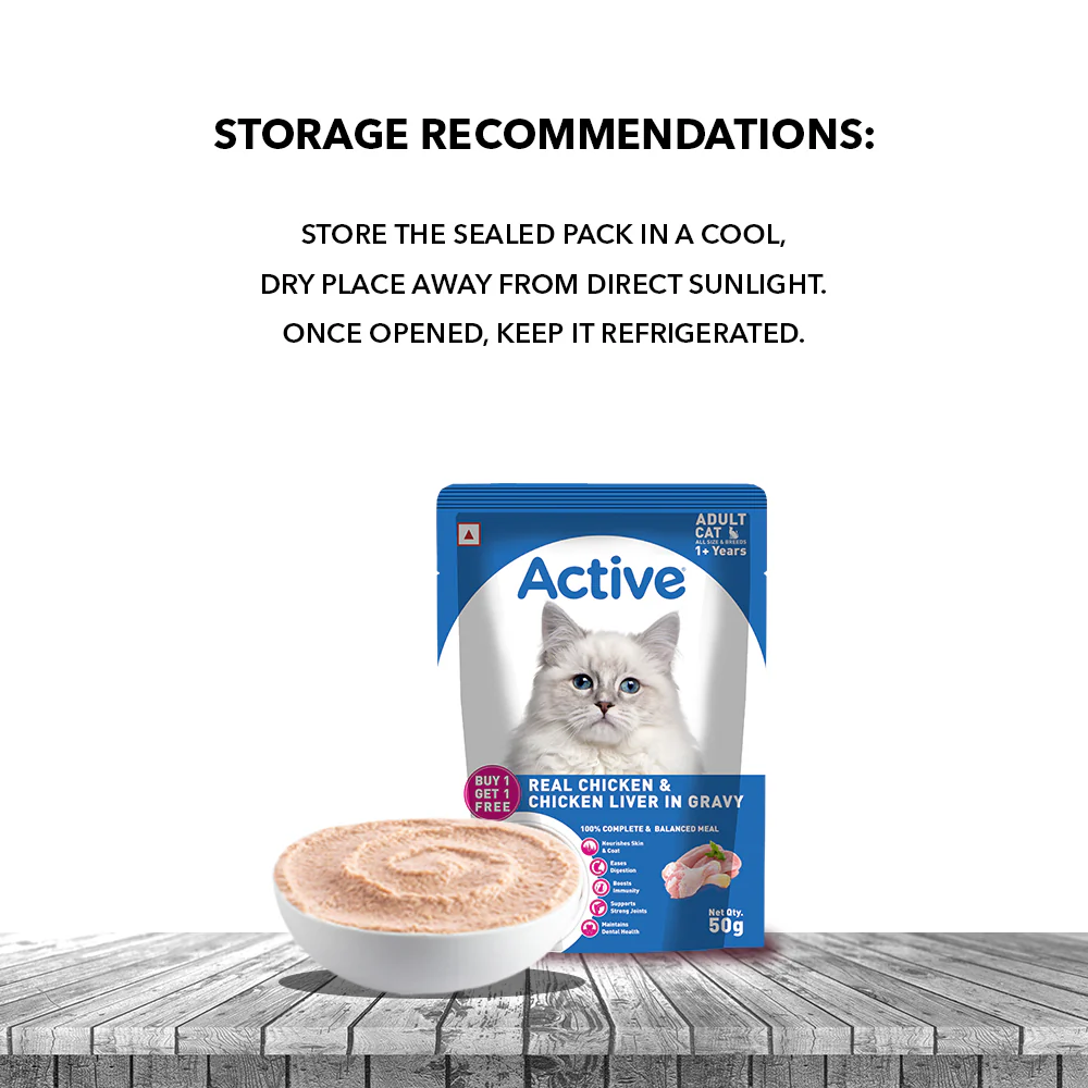 Active Real Chicken & Chicken Liver in Gravy Adult Cat Wet Food (Buy 1 Get 1) - Image 9