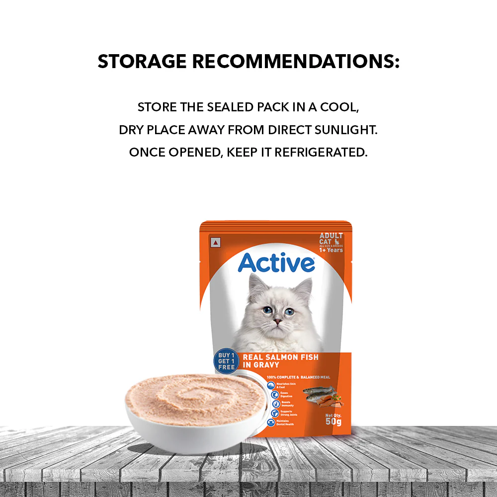 Active Real Salmon Fish in Gravy Adult Cat Wet Food (Buy 1 Get 1) - Image 11