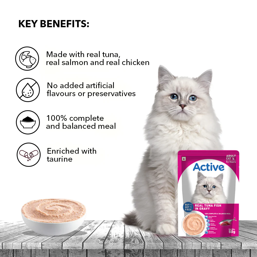 Active Real Tuna Fish in Gravy Adult Cat Wet Food (Buy 1 Get 1) - Image 6