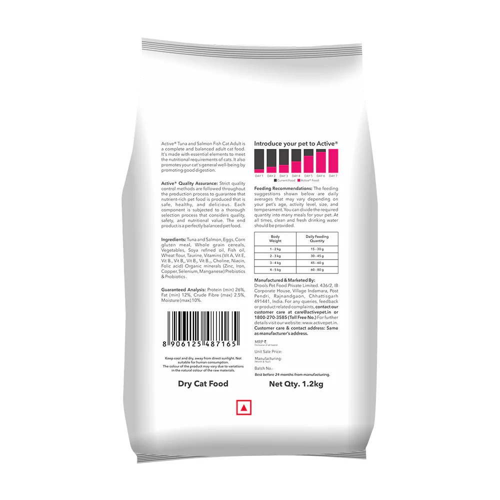 Active Tuna and Salmon Adult Cat Dry Food (Buy 1 Get 1) - Image 3