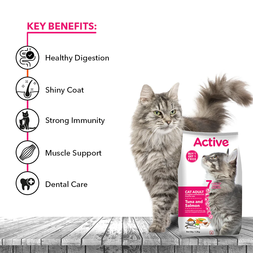 Active Tuna and Salmon Adult Cat Dry Food (Buy 1 Get 1) - Image 4