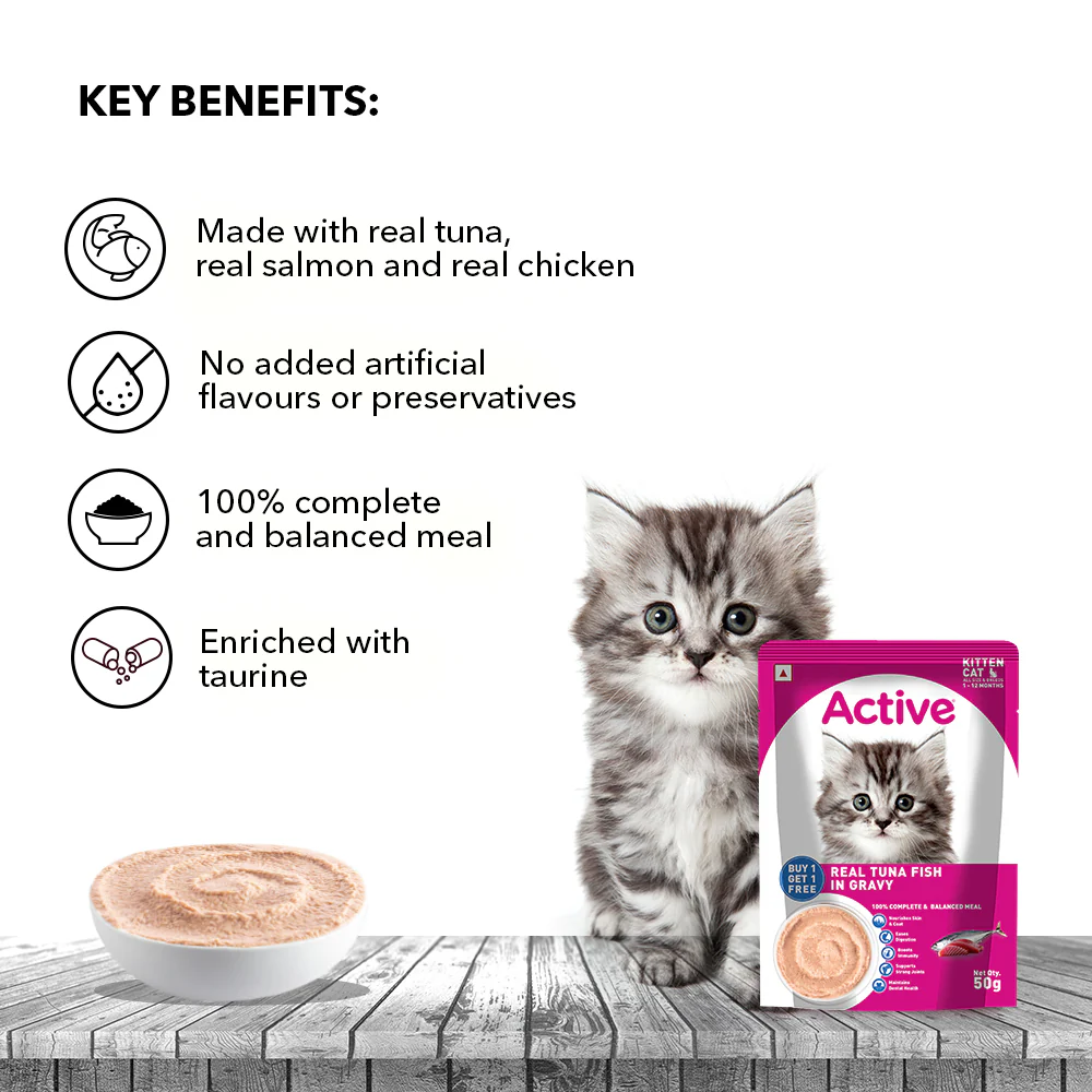 Active Real Tuna Fish in Gravy Kitten Cat Wet Food (Buy 1 Get 1) - Image 6