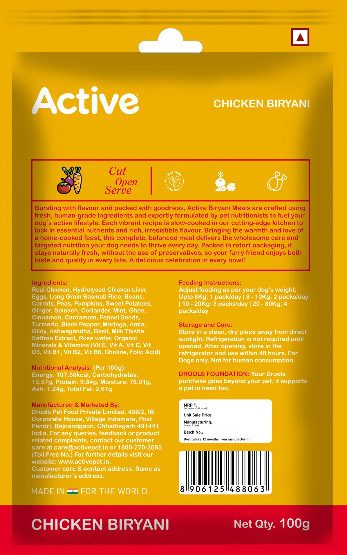 Active Weekly Combo Packof 4 Biryani Fresh Food For Dogs (Buy 1 Get 1) - Image 13