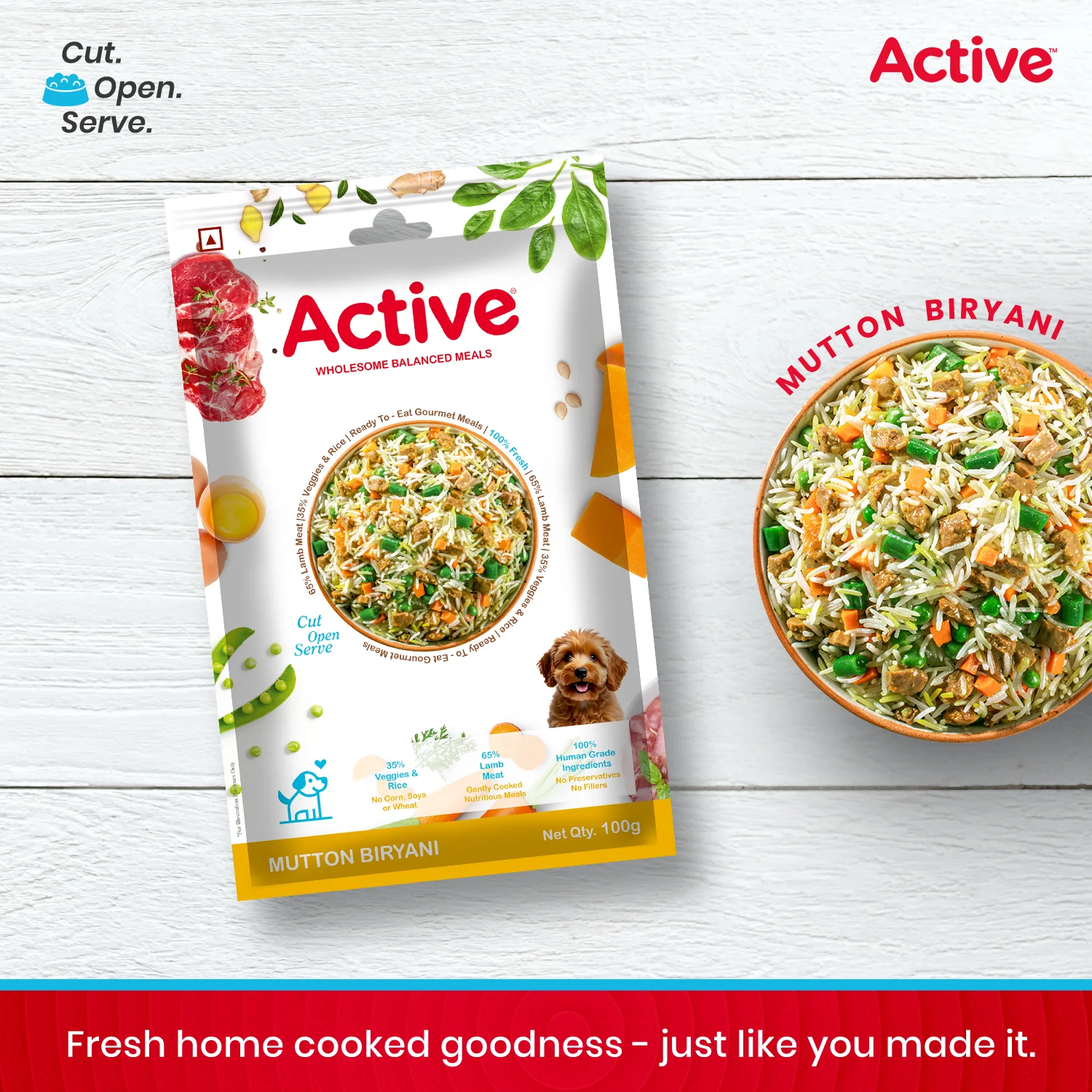 Active Weekly Combo Packof 4 Biryani Fresh Food For Dogs (Buy 1 Get 1) - Image 2