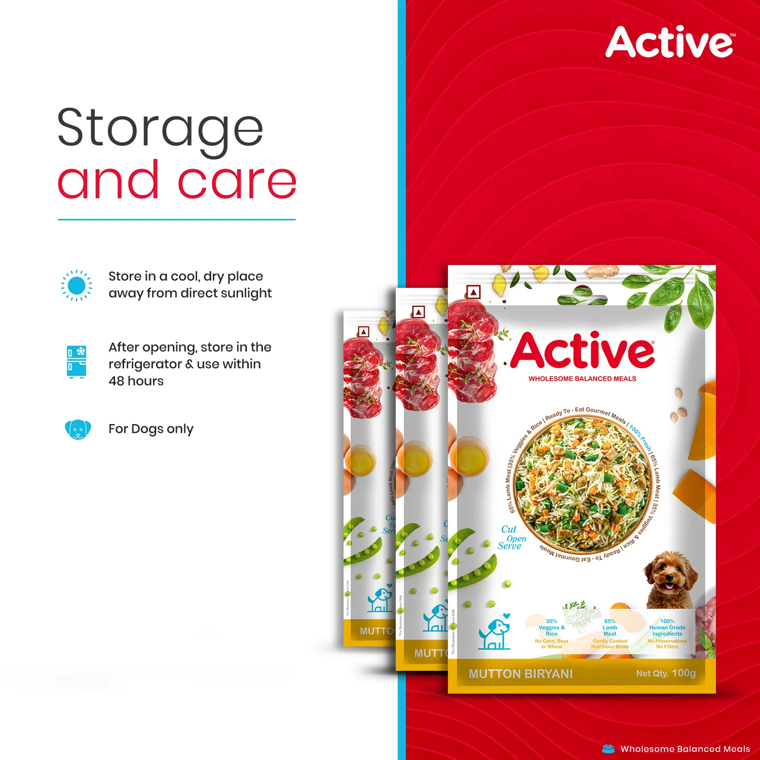 Active Weekly Combo Packof 4 Biryani Fresh Food For Dogs (Buy 1 Get 1) - Image 8