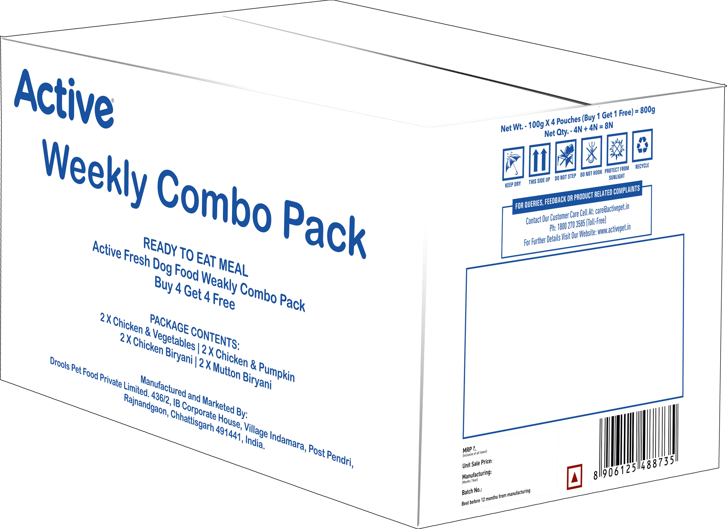 Active Weekly Combo Packof 4 Biryani Fresh Food For Dogs (Buy 1 Get 1) - Image 9