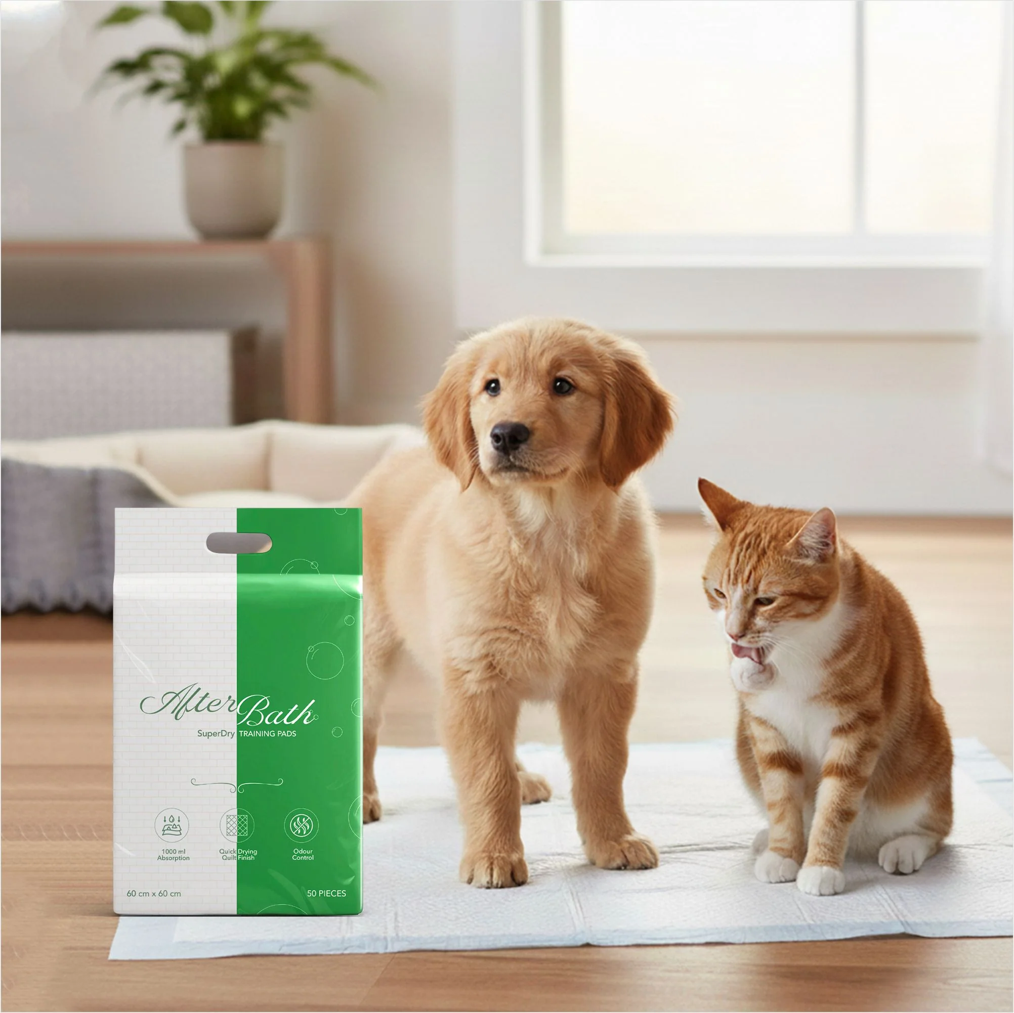 Afterbath SuperDry Training Pads for Dogs & Cats (60x60cm) - Image 8