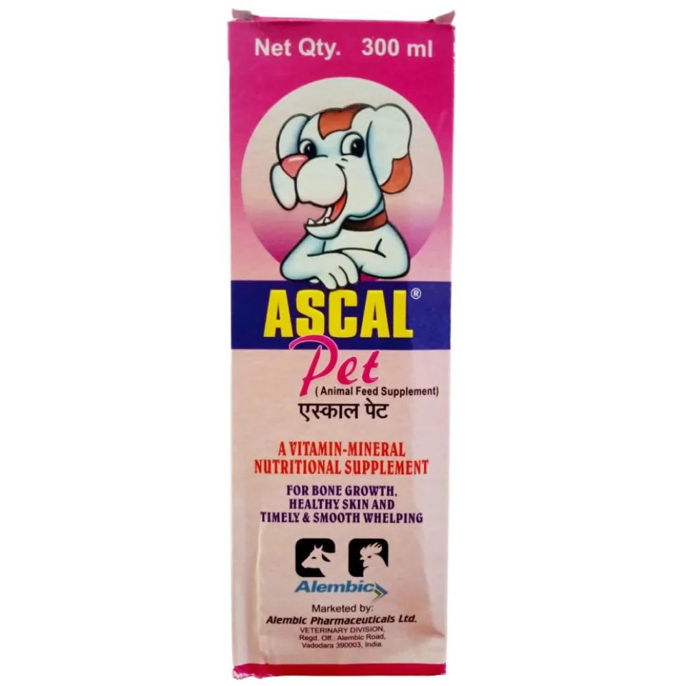 Alembic Ascal Pet Syrup Calcium Supplement for Dogs and Cats (300ml) - Image 2